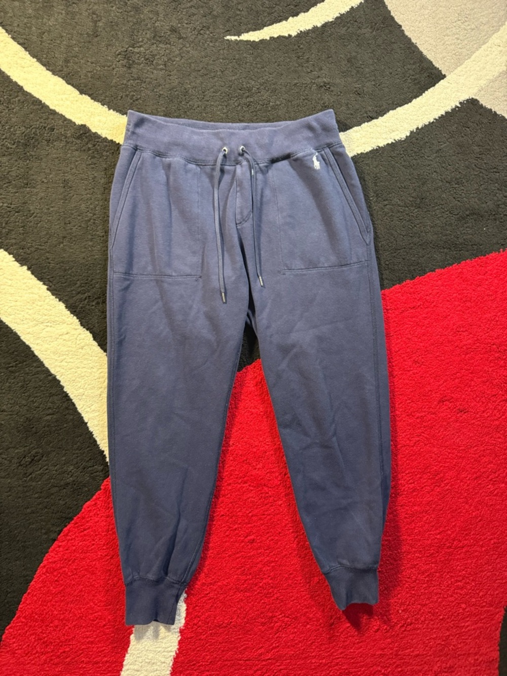 Polo Ralph Lauren Sweatpants Mens Medium Navy Blue Jogger Fleece Drawstring